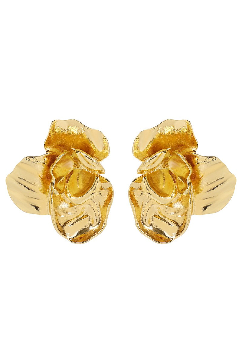 Metallic Petal Earrings