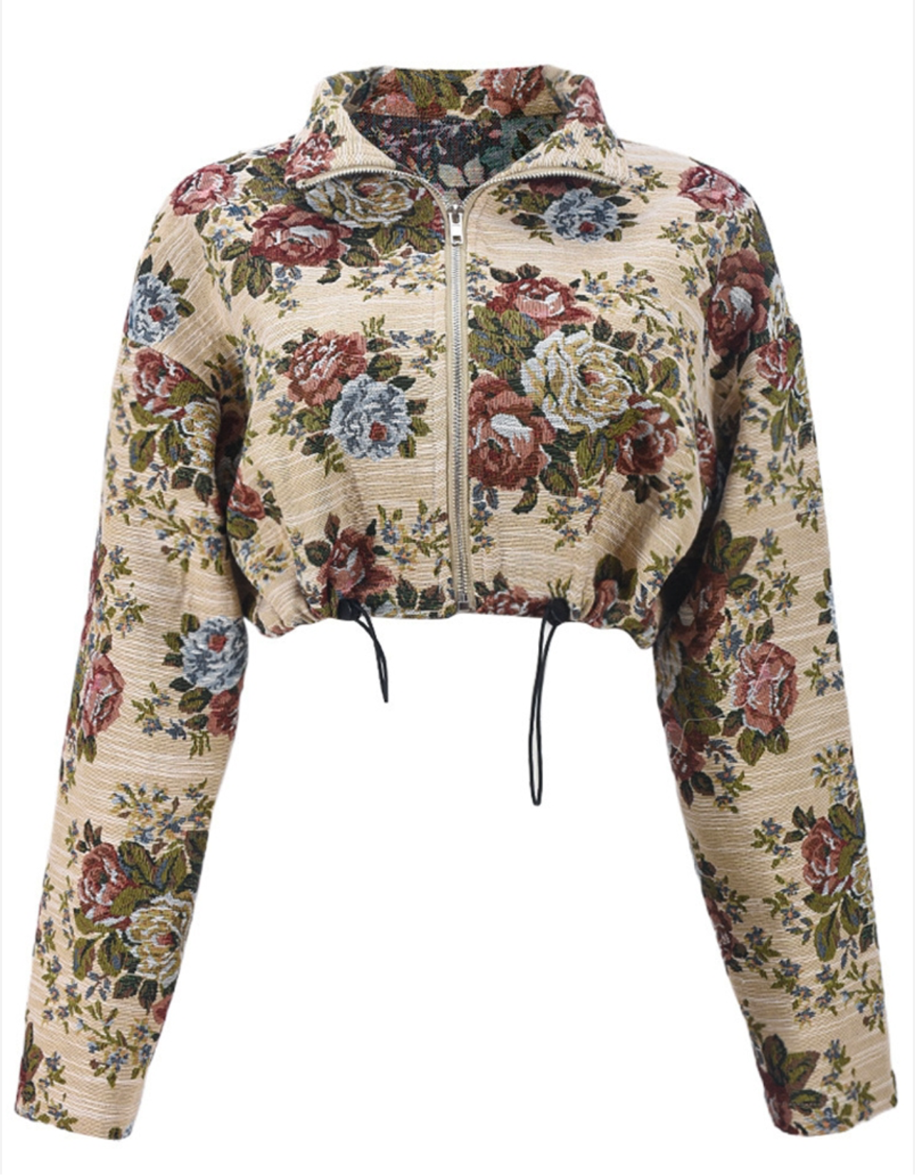 Rustic Floral Crop Jacket