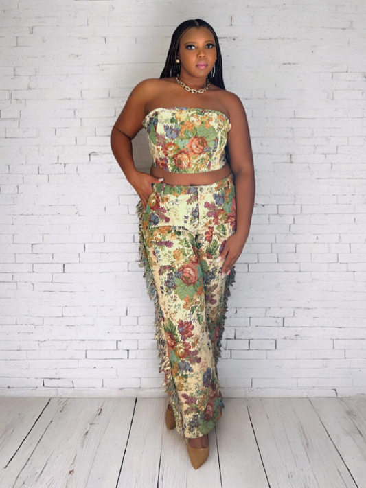 Vintage Floral 2 Piece Set